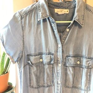 Knee length jean dress